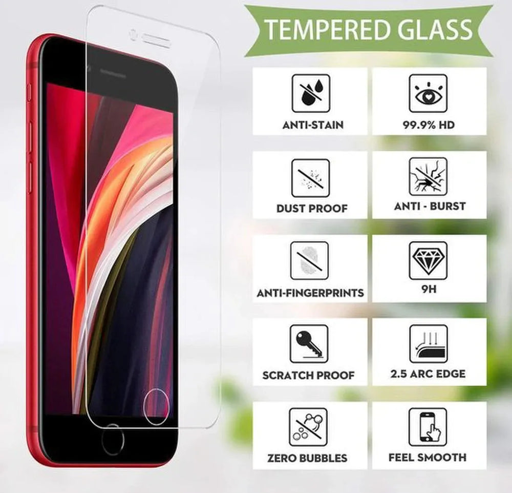 iPhone 7/8/SE 2020 Screenprotector Gehard 9H – Anti-kras – 3-Pack-Ilumina Benelux