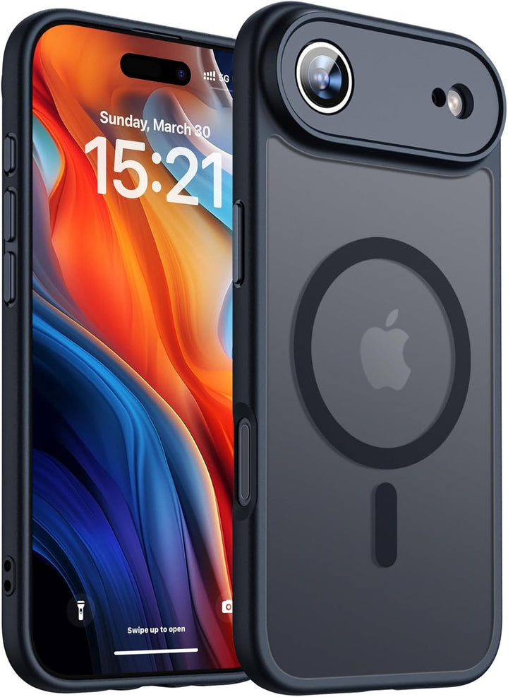 iPhone Air Hoesje – MagSafe Case Mat Zwart met Lensbescherming-Ilumina Benelux