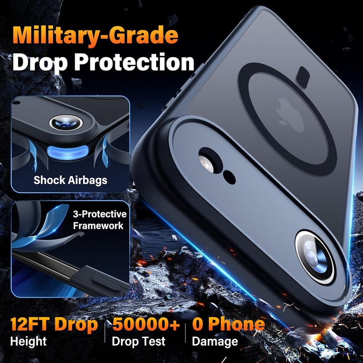 iPhone Air Hoesje – MagSafe Case Zwart met 2 Screenprotectors & Camerabescherming-Ilumina Benelux