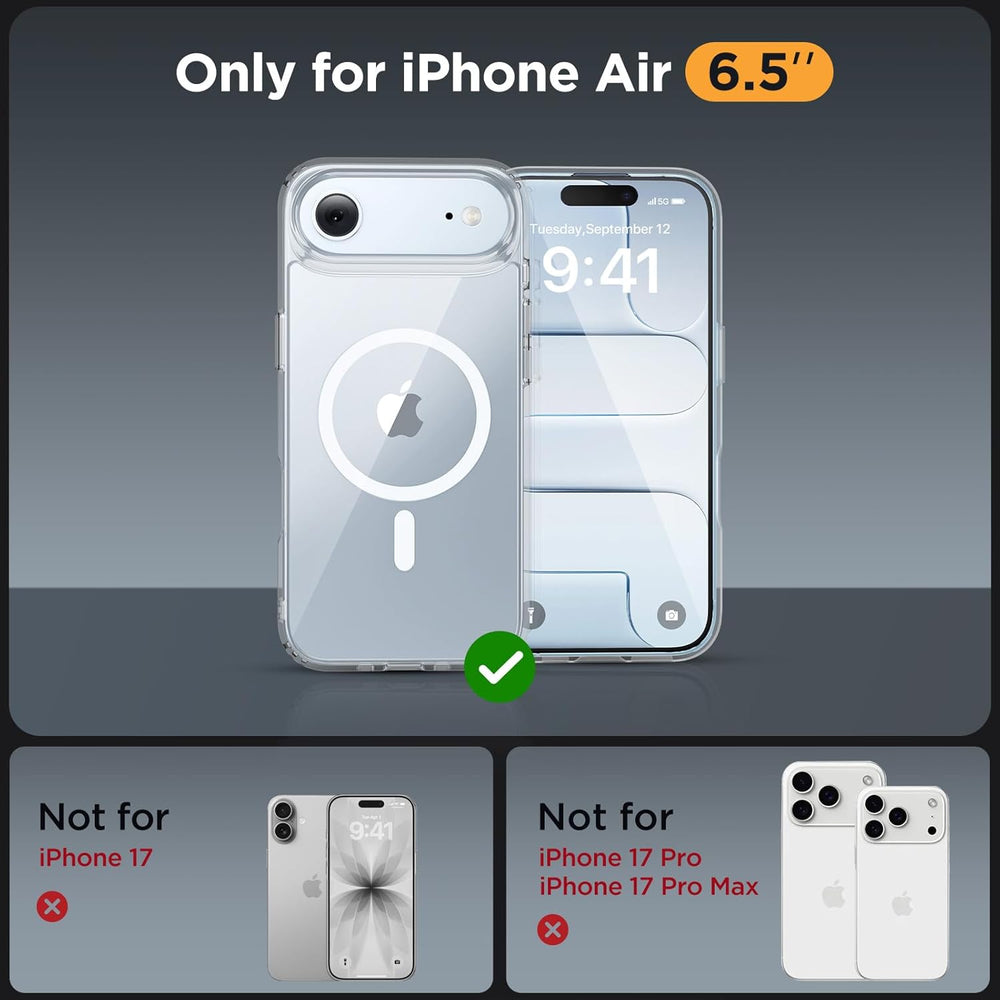 iPhone Air Hoesje – Transparant MagSafe Case met 2 Screenprotectors-Ilumina Benelux
