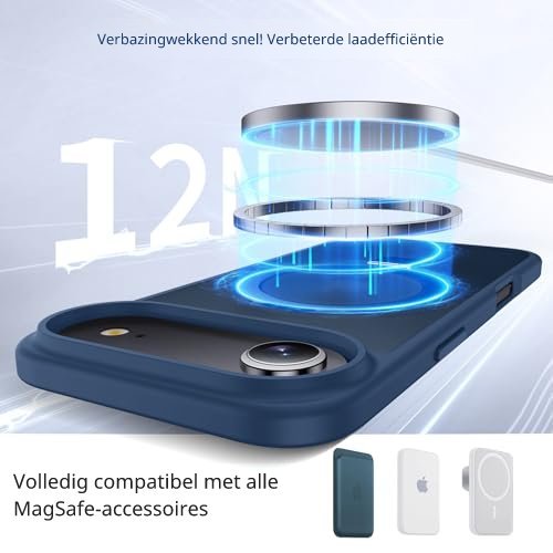 iPhone Air Hoesjes MagSafe Case - Schokbestendig - Anti-Vingerafdruk - Blauw-Ilumina Benelux