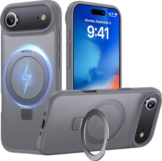 iPhone Air Hoesjes MagSafe Case - Schokbestendig - Anti-Vingerafdruk - Grijs-Ilumina Benelux