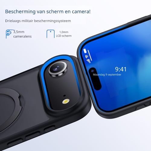iPhone Air Hoesjes MagSafe Case - Schokbestendig - Anti-Vingerafdruk - Zwart-Ilumina Benelux