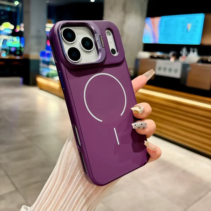 iPhone Air Hoesjes - MagSafe Case met Standaard en Lensbescherming - Paars-Ilumina Benelux