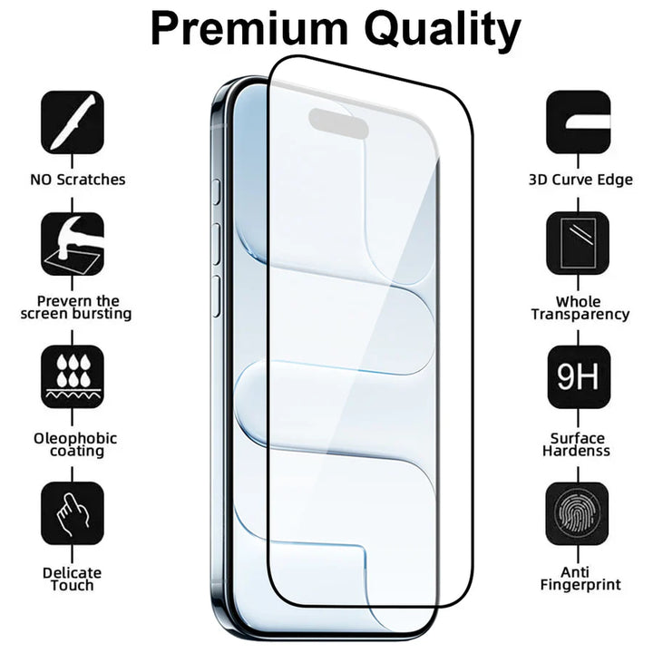 iPhone Air Screenprotector Full Cover Screenprotector Gehard 9H – Anti Kras – Tempered Glas – 1-Pack-Ilumina Benelux