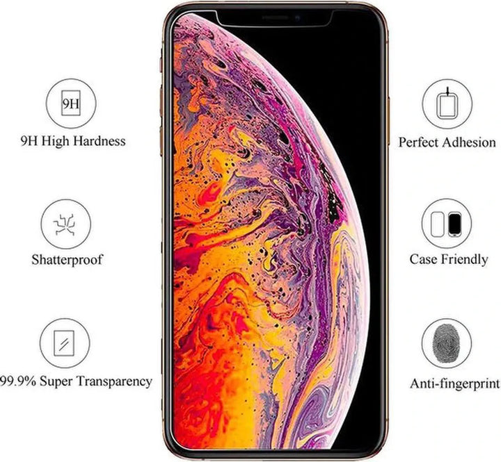 iPhone X / XS Screenprotector Gehard 9H – Anti-kras – Tempered Glas – 1-Pack-Ilumina Benelux