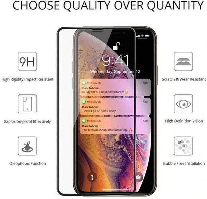 iPhone X/XS Screenprotector Gehard 9H – Anti-kras – 2-Pack-Ilumina Benelux
