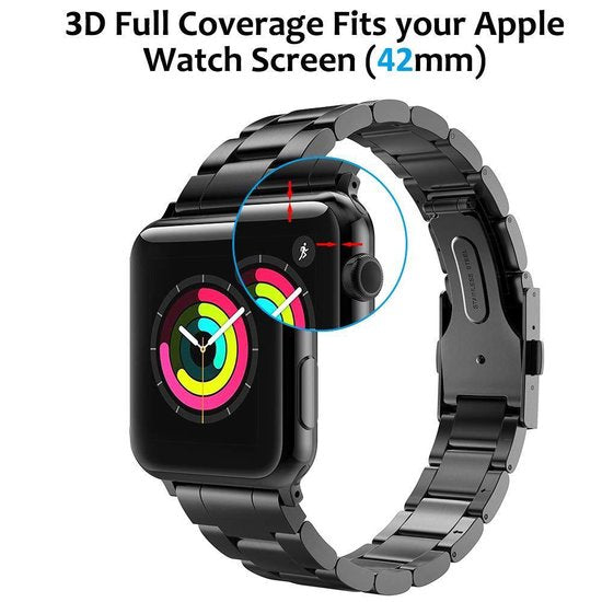 iWatch 38mm – Gehard Glas Screenprotector Full Cover-Ilumina Benelux