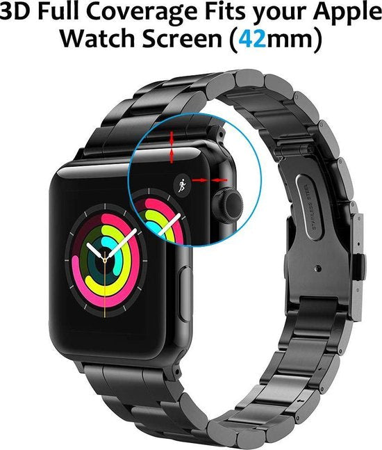 iWatch 42mm – Gehard Glas Screenprotector Full Cover – Anti-kras-Ilumina Benelux