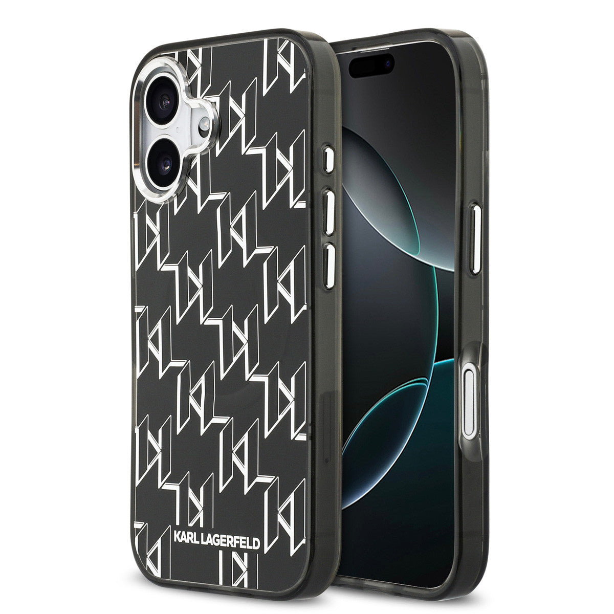 Karl Lagerfeld iPhone 17 Backcover hoesje - HC MagSafe IML KL Monogram - Zwart-Ilumina Benelux