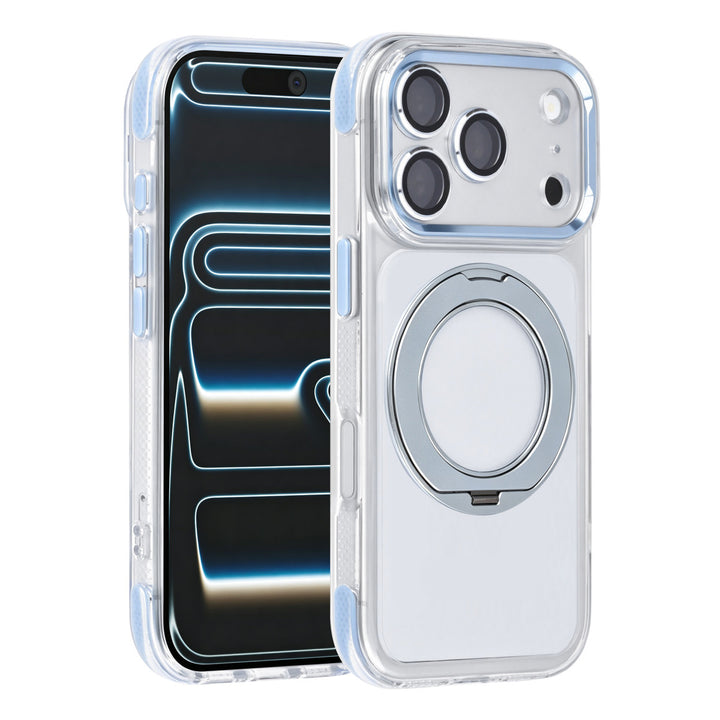 TUNIQ iPhone 18 Pro MagSafe Hoesje met 360 graden standaard - Lichtblauw