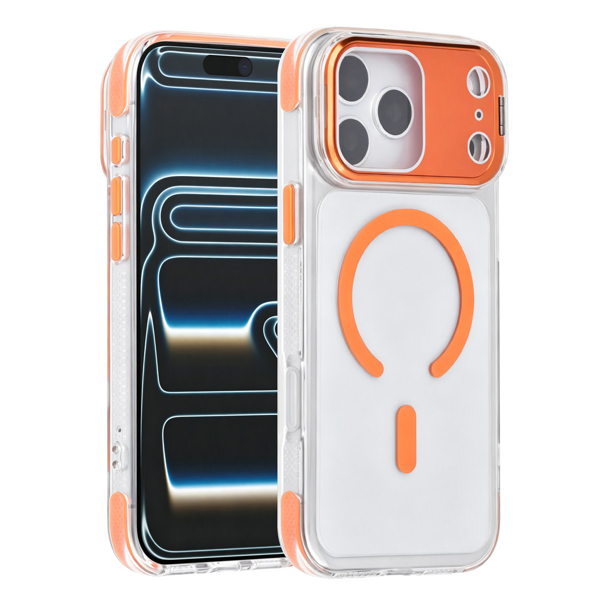 TUNIQ iPhone 18 Pro Max MagSafe Hoesje met camerastandaard - Oranje