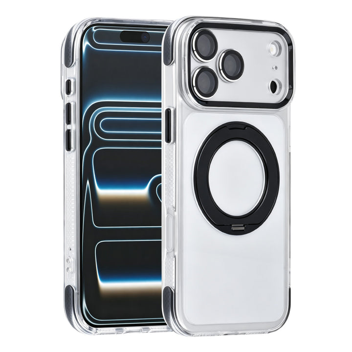 TUNIQ iPhone 18 Pro Max MagSafe Hoesje met 360 graden standaard - Zwart