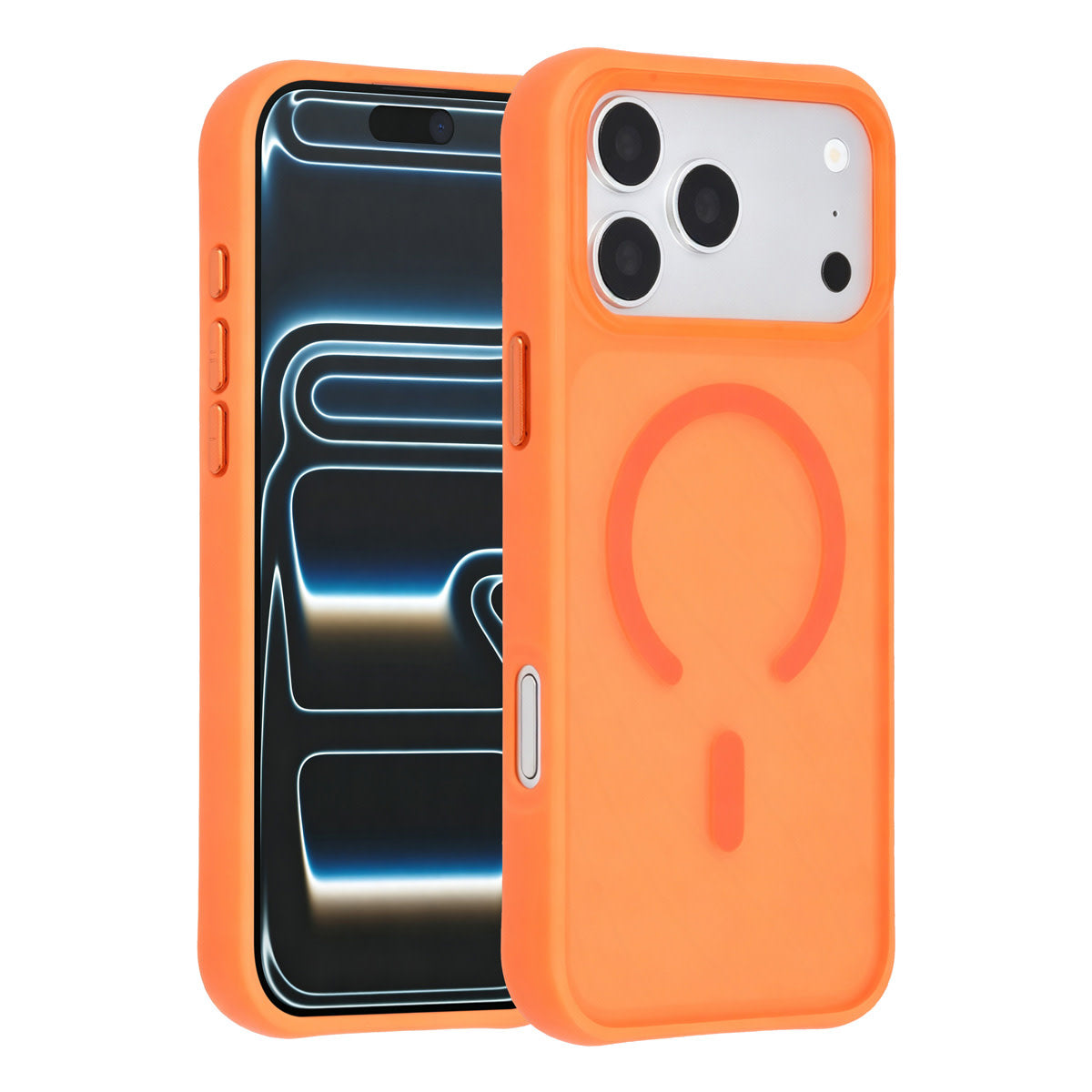 TUNIQ iPhone 18 Pro Max MagSafe Hoesje met patroon en Skin Touch - Oranje