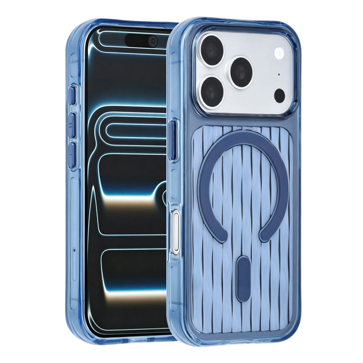 TUNIQ iPhone 18 Pro MagSafe Hoesje met patroon - Donkerblauw