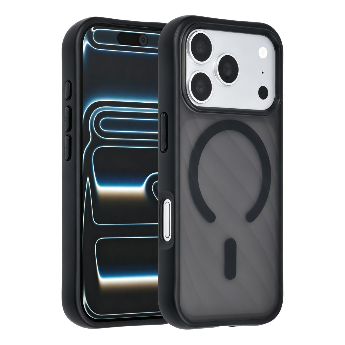 TUNIQ iPhone 18 Pro MagSafe Hoesje met patroon en Skin Touch - Zwart