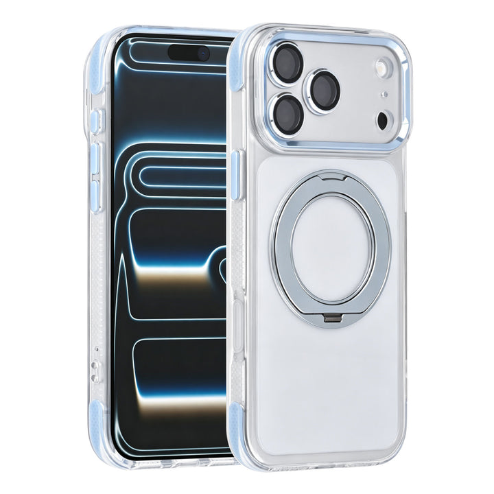 TUNIQ iPhone 18 Pro Max MagSafe Hoesje met 360 graden standaard - Lichtblauw