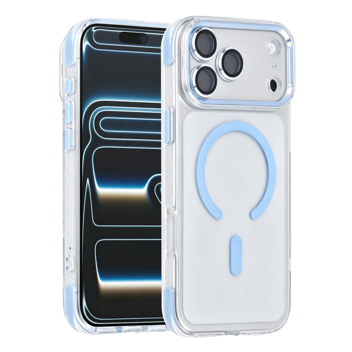 TUNIQ iPhone 18 Pro Max Airbag MagSafe Hoesje van TPU en PC - Lichtblauw