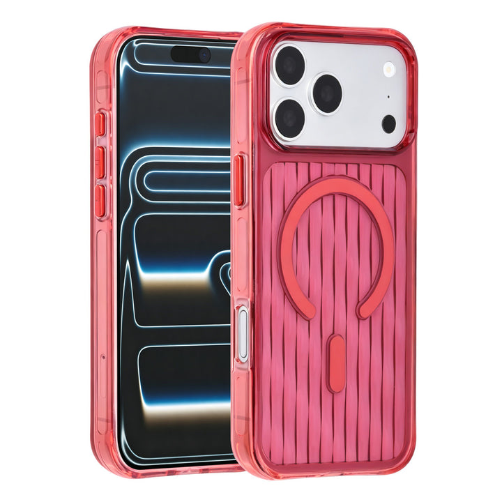 TUNIQ iPhone 18 Pro Max MagSafe Hoesje met patroon - Bordeaux