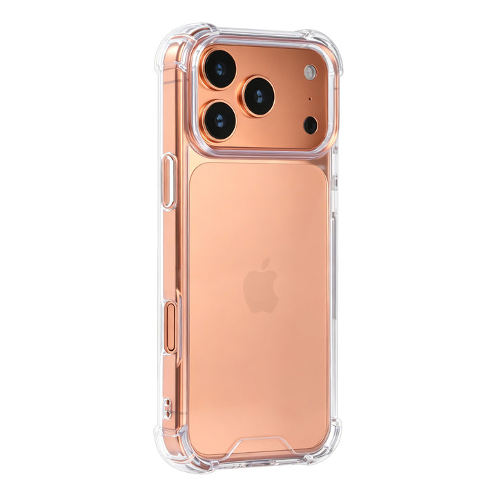 Transparant TUNIQ telefoonhoesje, van achteren op een telefoon