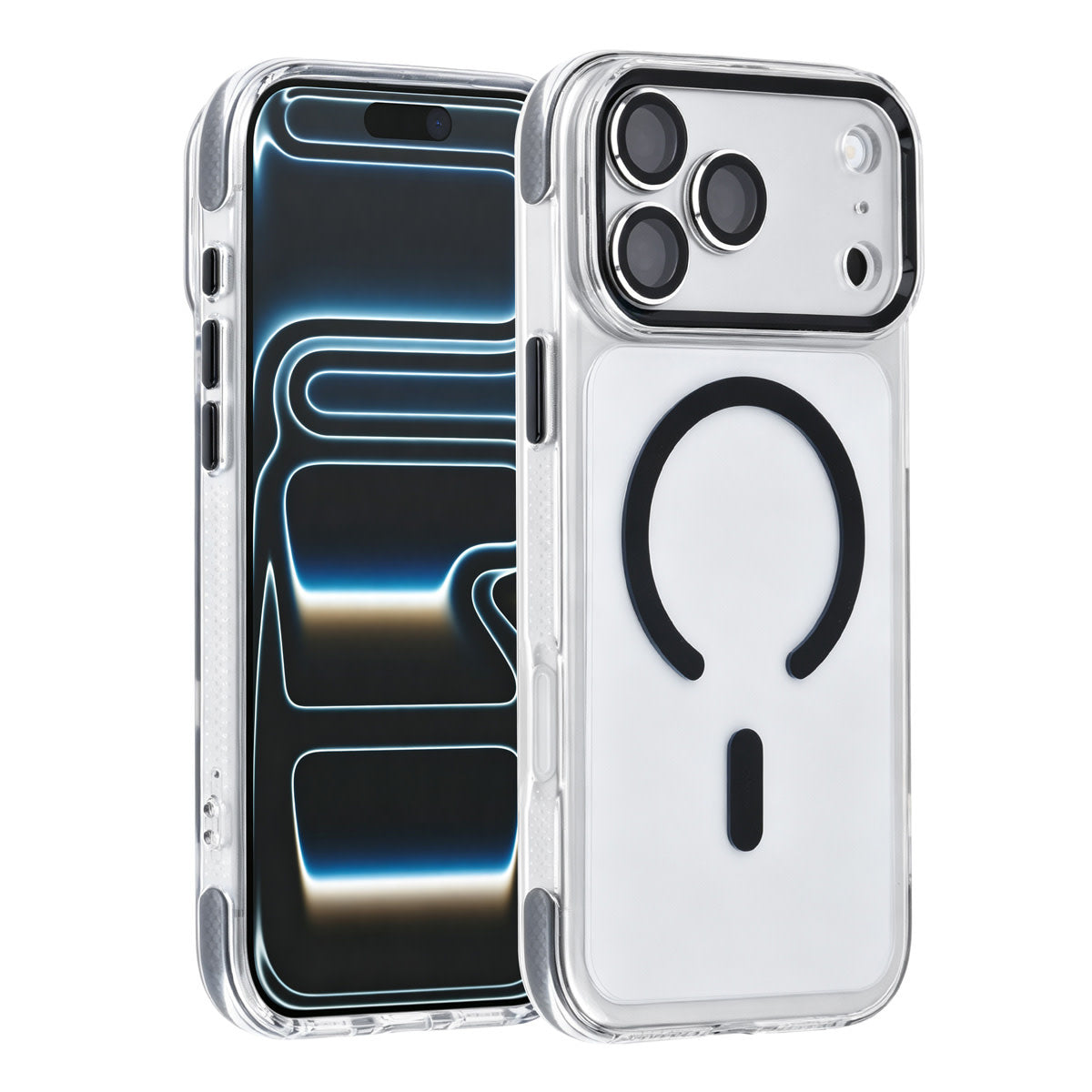 TUNIQ iPhone 18 Pro Max Airbag MagSafe Hoesje van TPU en PC - Zwart