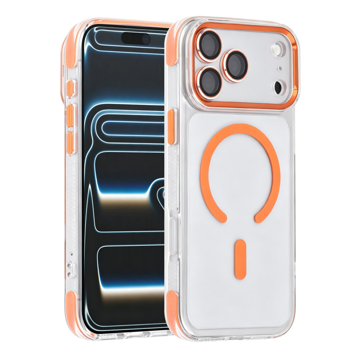 TUNIQ iPhone 18 Pro Max Airbag MagSafe Hoesje van TPU en PC - Oranje