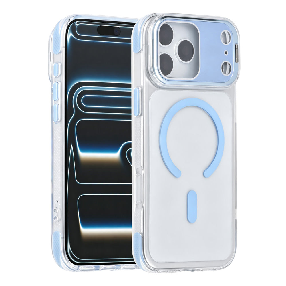 TUNIQ iPhone 18 Pro Max MagSafe Hoesje met camerastandaard - Lichtblauw