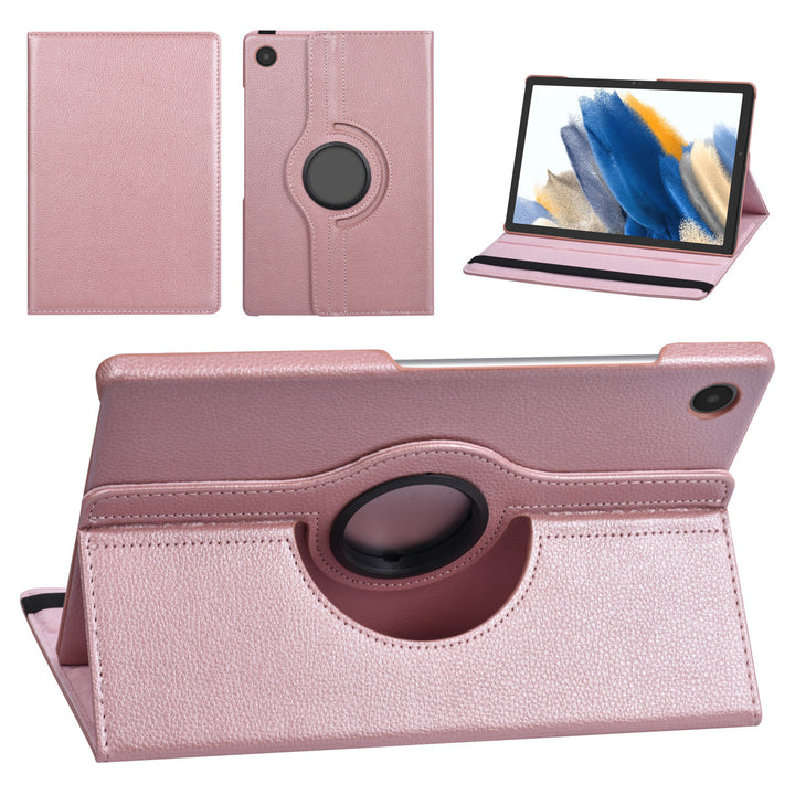 Samsung Galaxy Tab A8 2021 – Multi Stand Case Hoesjes – 360° draaibaar – Roségoud-Tablethoesjes-Ilumina Benelux