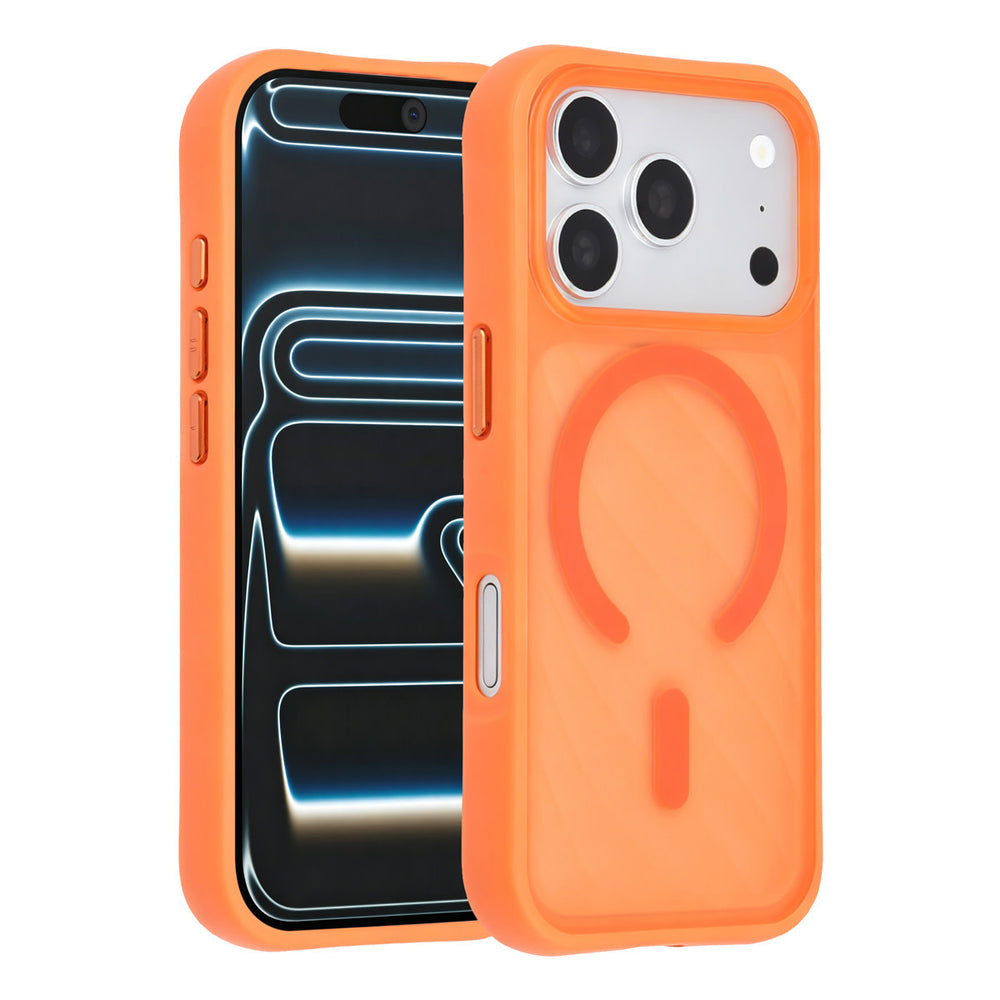 TUNIQ iPhone 18 Pro MagSafe Hoesje met patroon en Skin Touch - Oranje