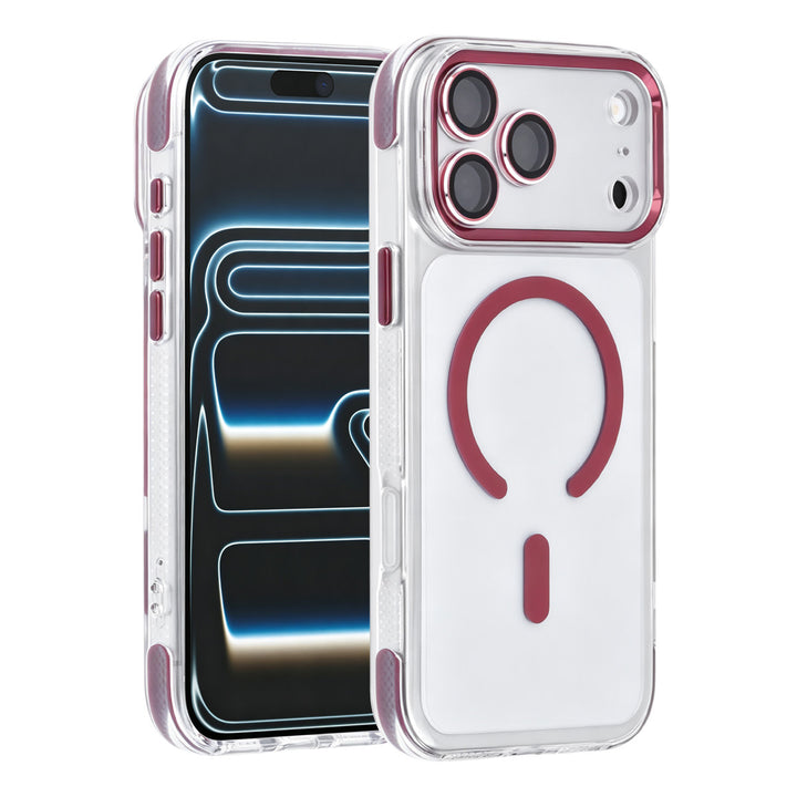 TUNIQ iPhone 18 Pro Max Airbag MagSafe Hoesje van TPU en PC - Bordeaux