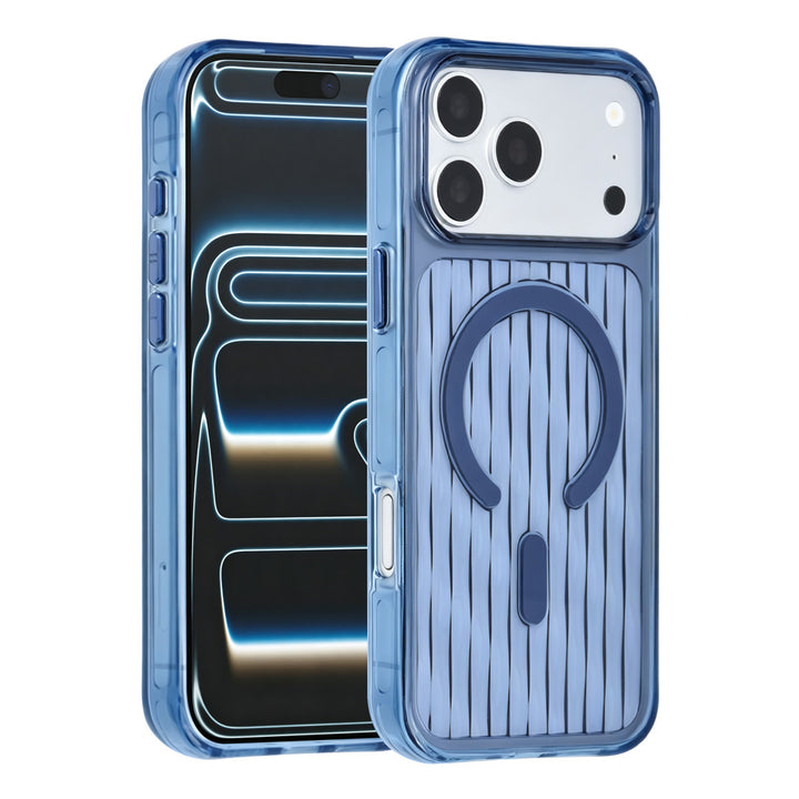 TUNIQ iPhone 18 Pro Max MagSafe Hoesje met patroon - Donkerblauw