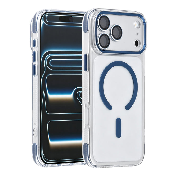 TUNIQ iPhone 18 Pro Max Airbag MagSafe Hoesje van TPU en PC - Donkerblauw