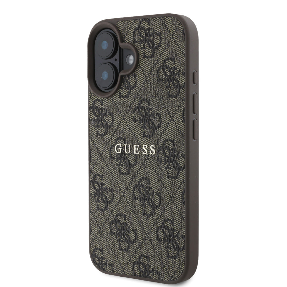 Guess iPhone 16 Plus Backcover hoesje - HC Magsafe PU 4G Classic Metal logo - Bruin