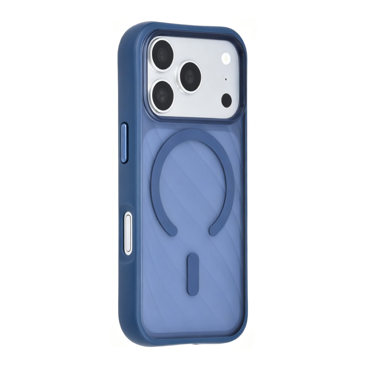 TUNIQ iPhone 18 Pro MagSafe Hoesje met patroon en Skin Touch - Donkerblauw