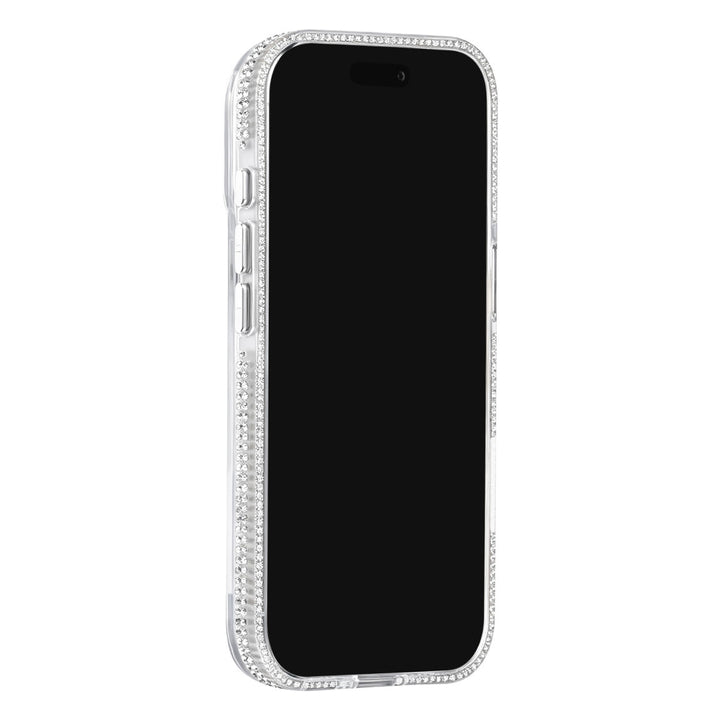 Transparant TUNIQ telefoonhoesje, van voren op een telefoon