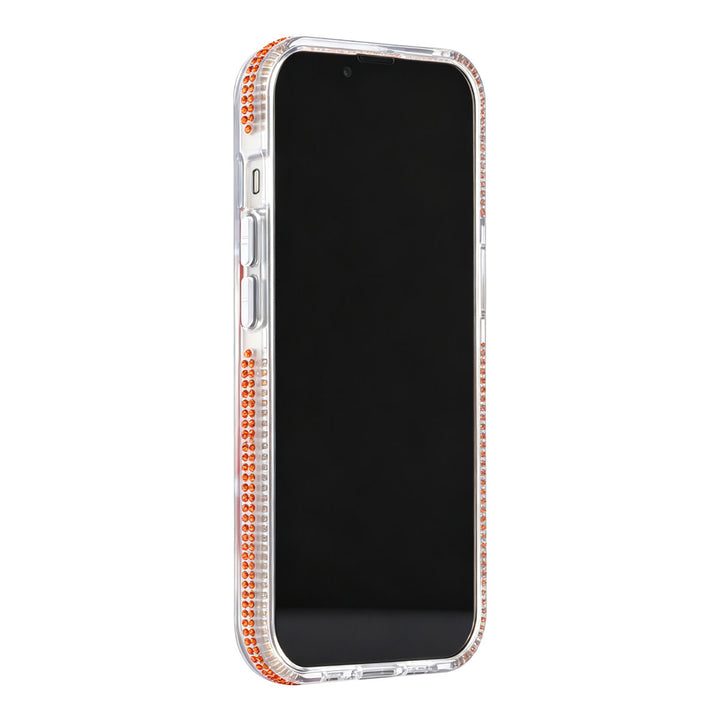 Transparant TUNIQ telefoonhoesje, van voren op een telefoon