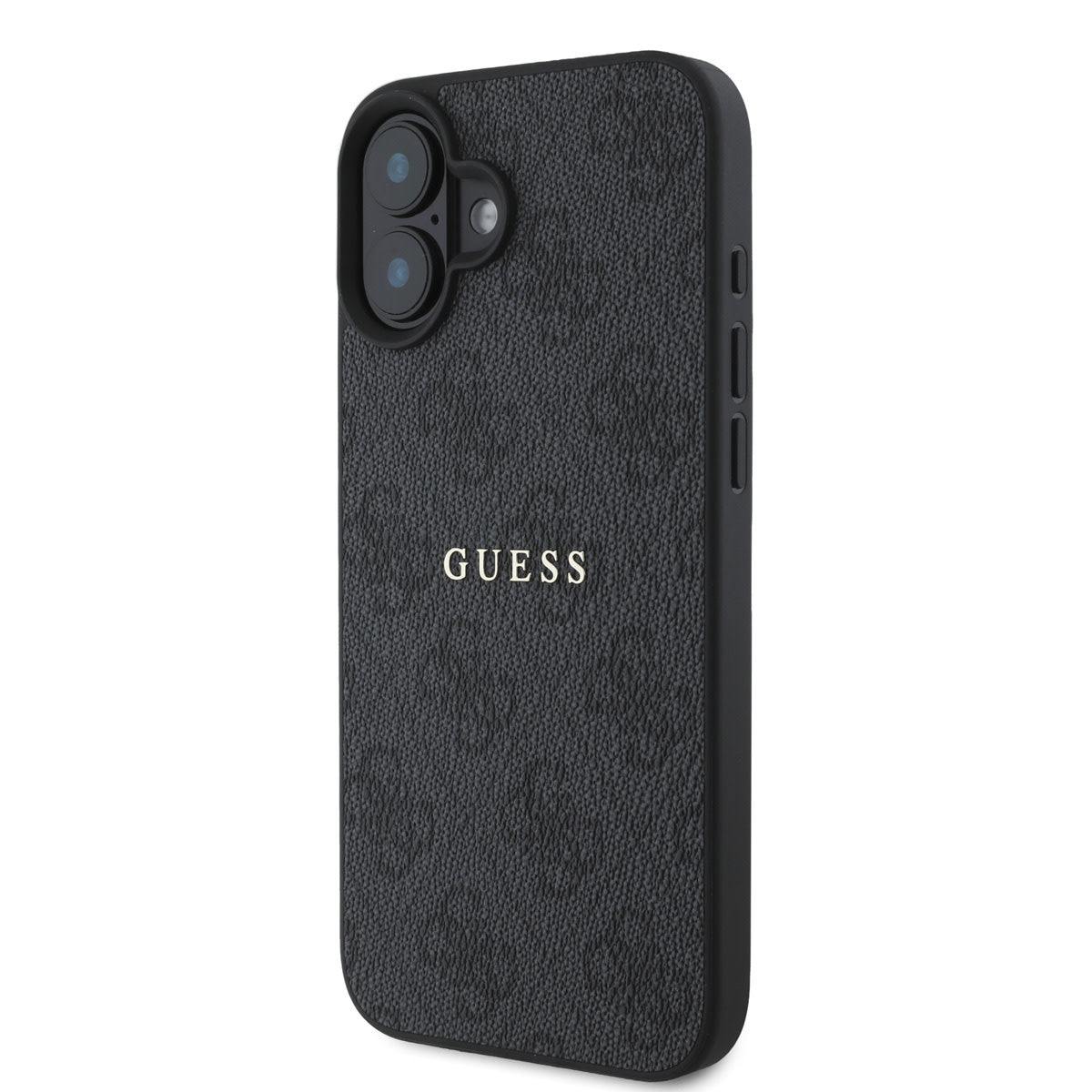 Guess iPhone 16 Plus Backcover hoesje - HC Magsafe PU 4G Classic Metal Logo - Zwart