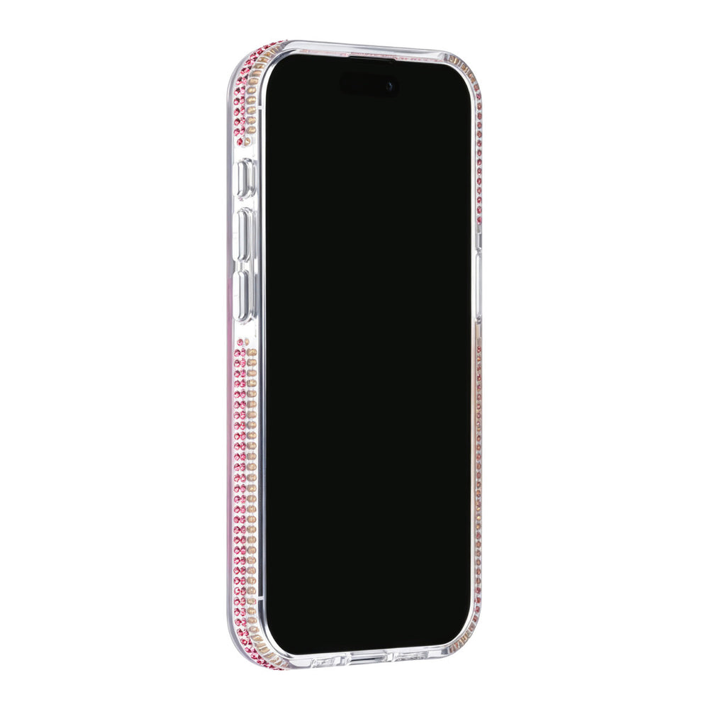 Transparant TUNIQ telefoonhoesje, van voren op een telefoon