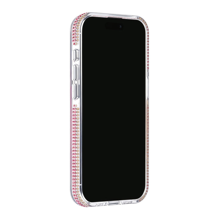 Transparant TUNIQ telefoonhoesje, van voren op een telefoon