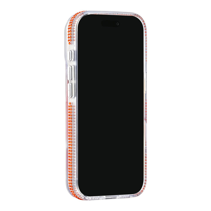 Transparant TUNIQ telefoonhoesje, van voren op een telefoon