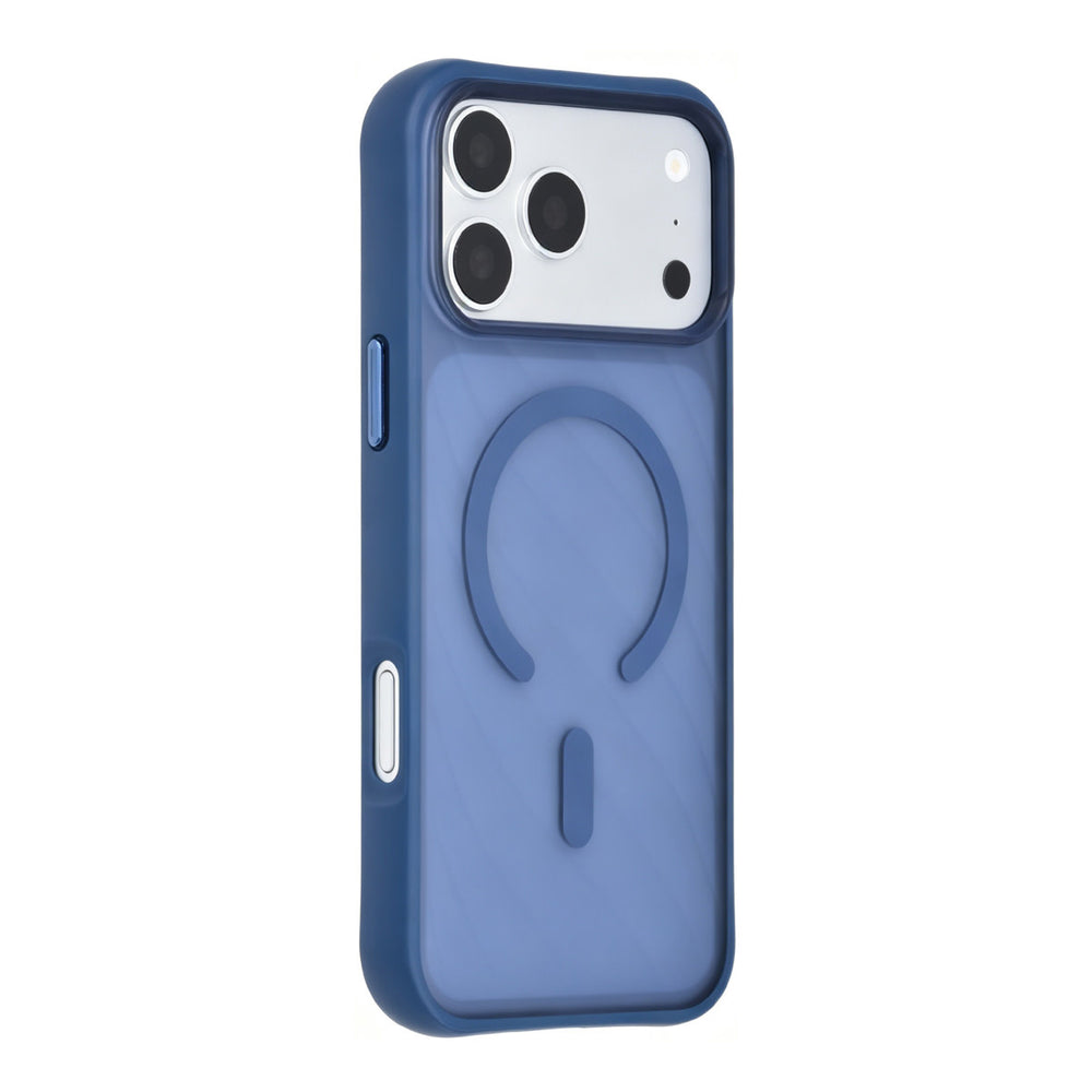 TUNIQ iPhone 18 Pro Max MagSafe Hoesje met patroon en Skin Touch - Donkerblauw