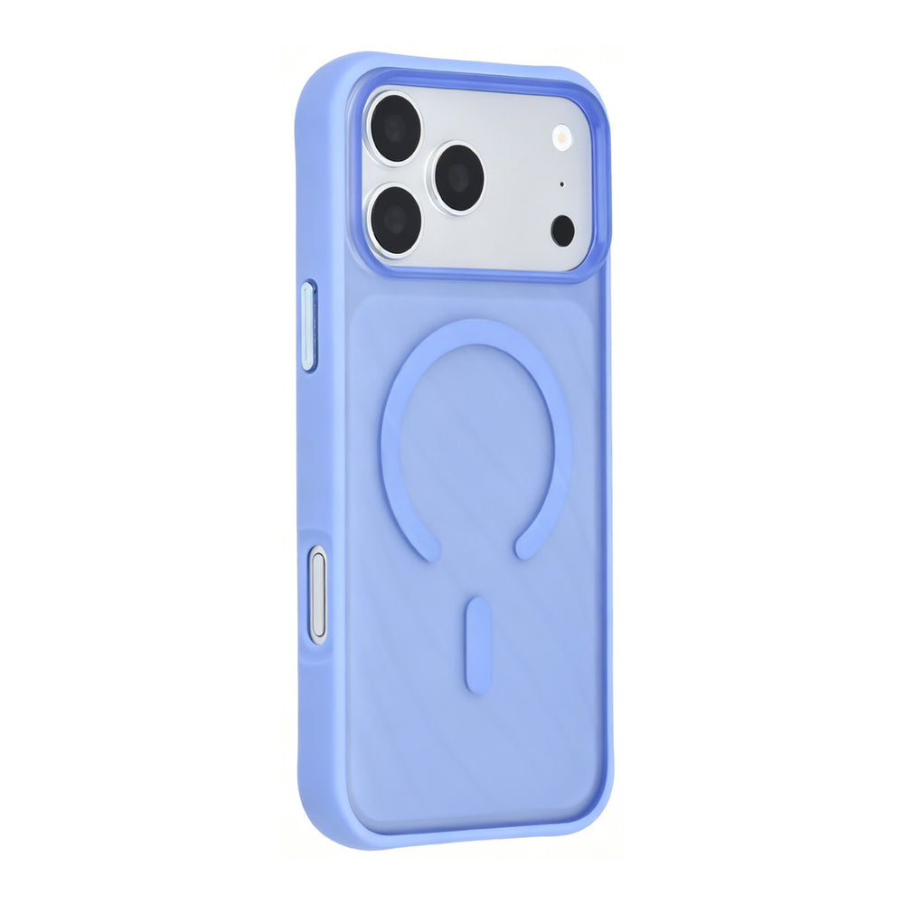 TUNIQ iPhone 18 Pro Max MagSafe Hoesje met patroon en Skin Touch - Lichtblauw