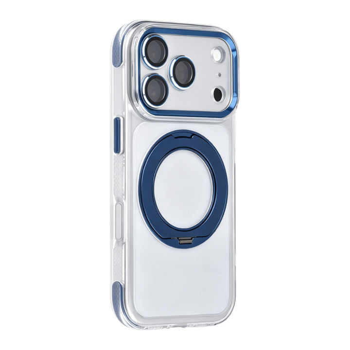 TUNIQ iPhone 18 Pro MagSafe Hoesje met 360 graden standaard - Donkerblauw