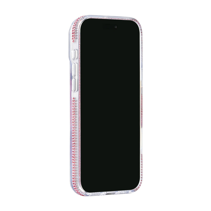 Transparant TUNIQ telefoonhoesje, van voren op een telefoon