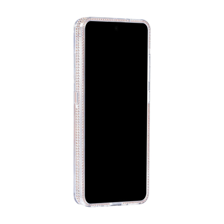Transparant TUNIQ telefoonhoesje, van voren op een telefoon