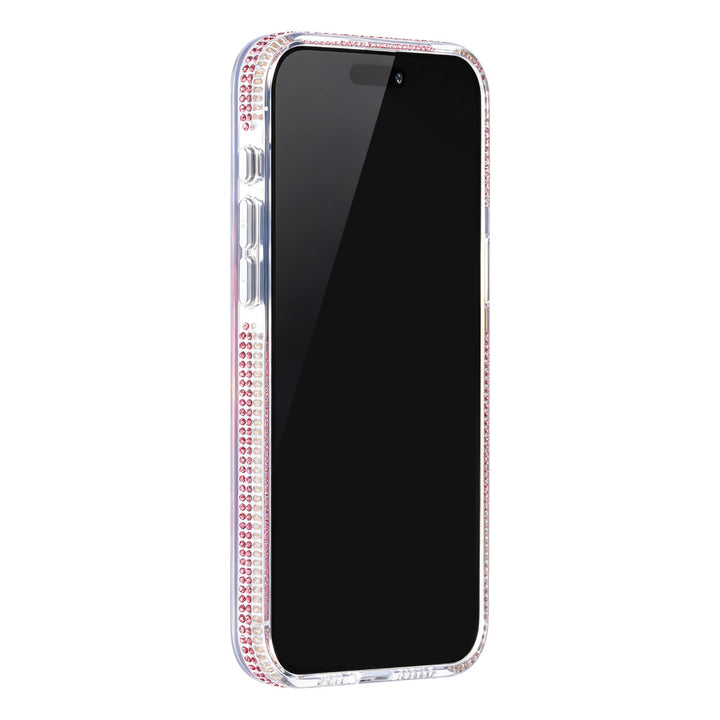 Transparant TUNIQ telefoonhoesje, van voren op een telefoon