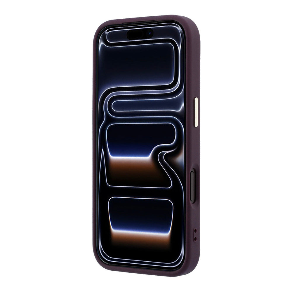 Bordeauxkleurig Guess telefoonhoesje van voren op een telefoon