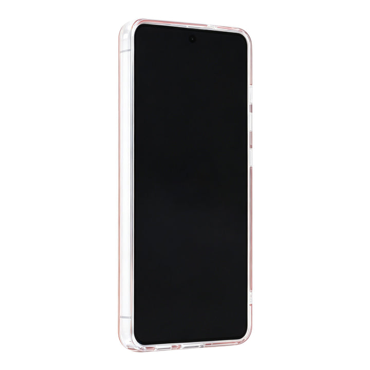 Oranje TUNIQ telefoonhoesje, van voren op een telefoon
