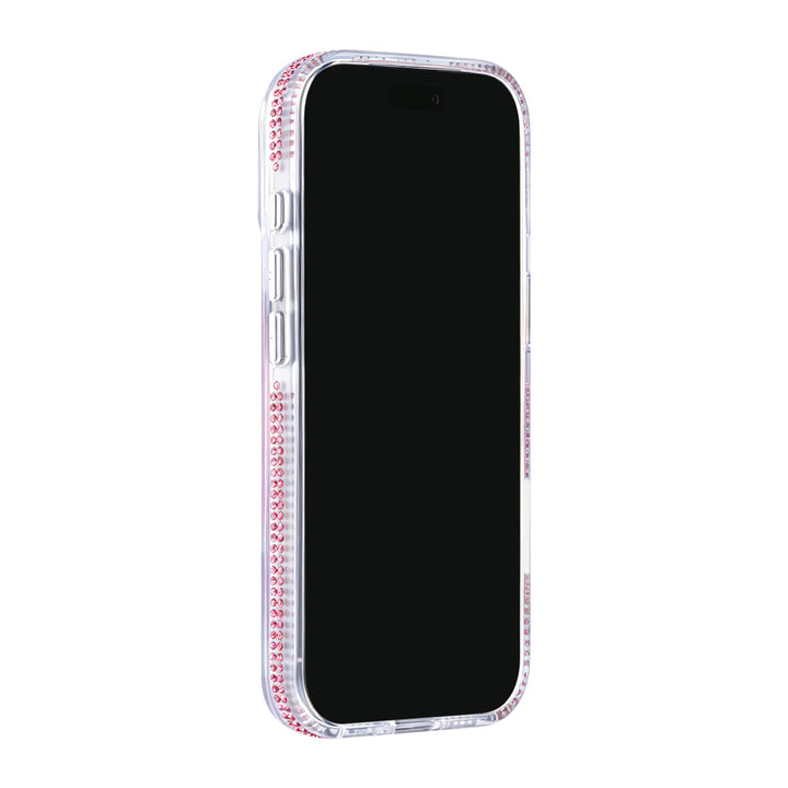 Transparant TUNIQ telefoonhoesje, van voren op een telefoon