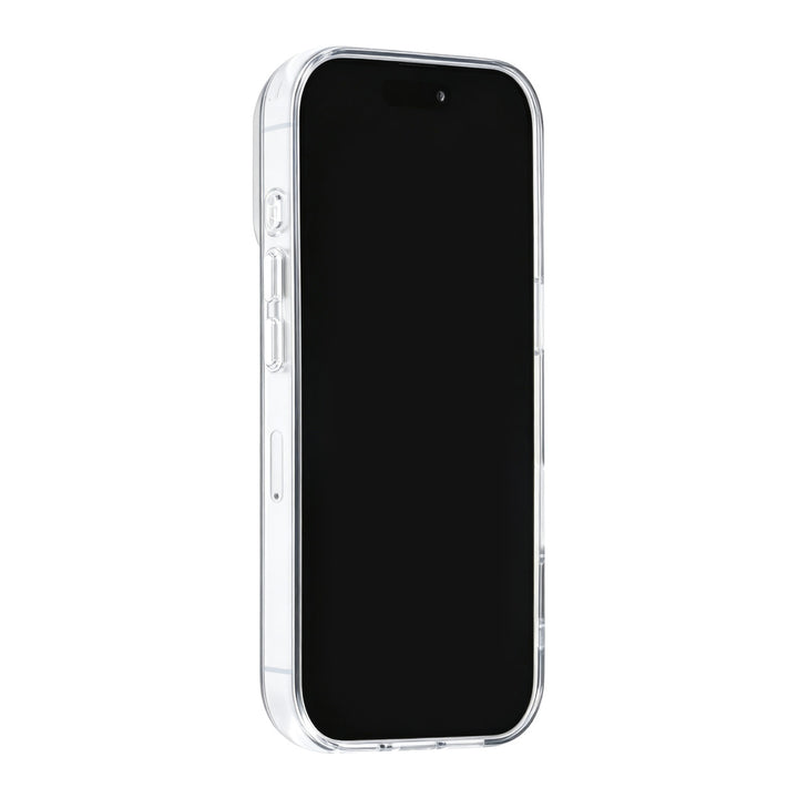 Zwart TUNIQ telefoonhoesje, van voren op een telefoon